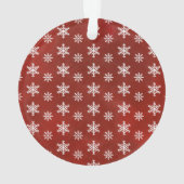 Winterschneeflocken Foto Name Weihnachtsschmuck Ornament (Rückseite)