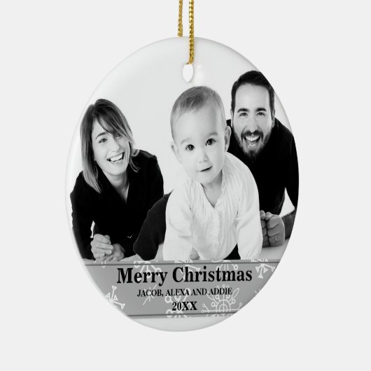 Winterschneeflocken Foto Weihnachtsschmuck (Rechts)