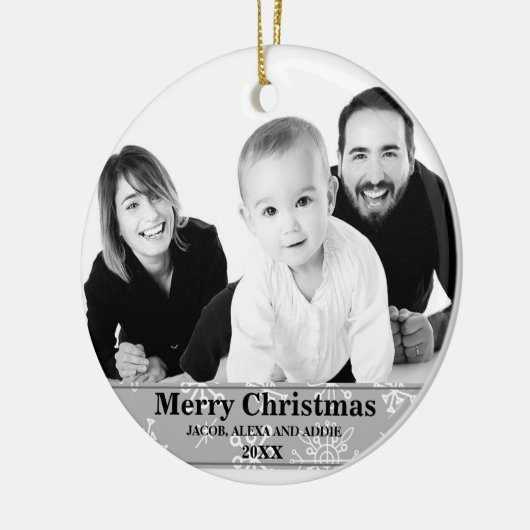 Winterschneeflocken Foto Weihnachtsschmuck (Links)