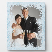 Winterschneeflocken Fotoplatte (Vorderseite)