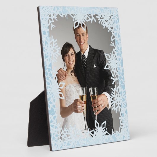 Winterschneeflocken Fotoplatte (Seite)