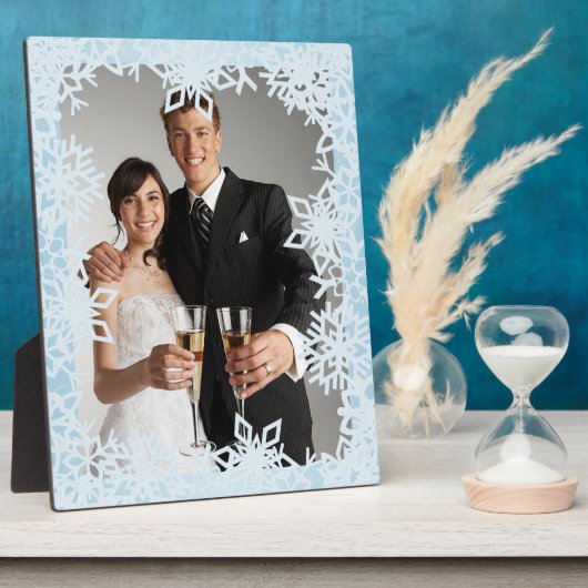 Winterschneeflocken Fotoplatte (Seite)