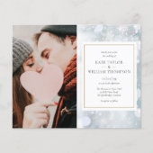 Winterschneeflocken Fotos Hochzeit Einladung (Vorderseite)