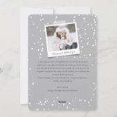 Winterschneeflocken Frame Happy Holidays Elegante Feiertagskarte (Rückseite)