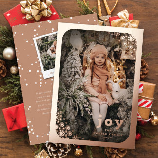 Winterschneeflocken Frame Happy Holidays Elegante Folien Feiertagskarte