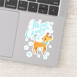 Winterschneeflocken Frohe Weihnachtsferien | Urlau Aufkleber