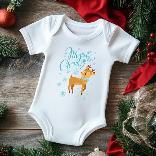 Winterschneeflocken Frohe Weihnachtsferien | Urlau Baby Strampler