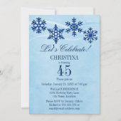 Winterschneeflocken Geburtstagsparty Einladung (Vorderseite)