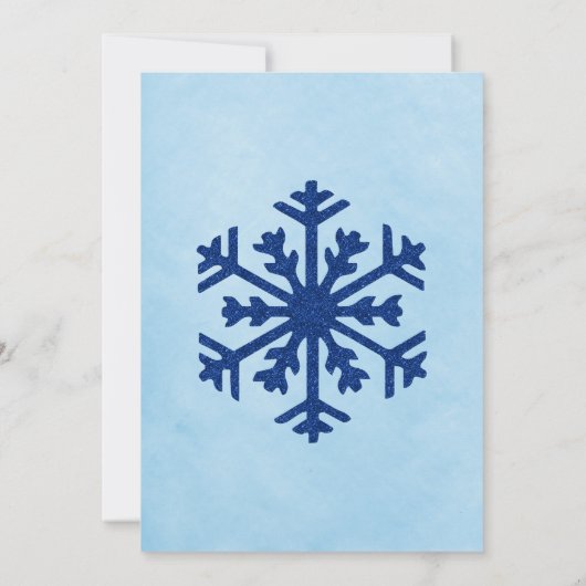 Winterschneeflocken Geburtstagsparty Einladung (Rückseite)