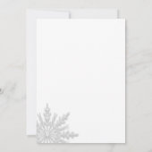 Winterschneeflocken Geburtstagsparty Einladung (Rückseite)