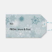 Winterschneeflocken Geschenkanhänger (Vorderseite (Horizontal))