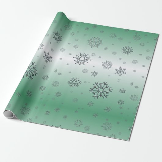Winterschneeflocken Geschenkpapier (Ungerollt)