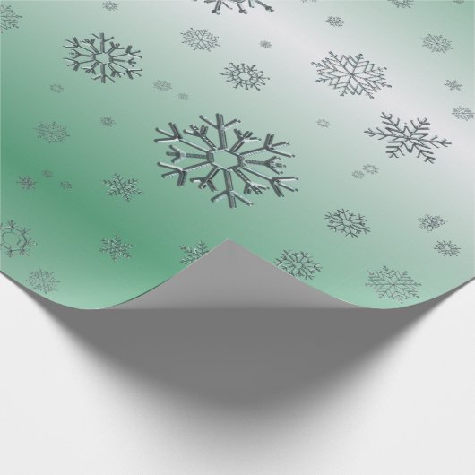 Winterschneeflocken Geschenkpapier (Ecke)