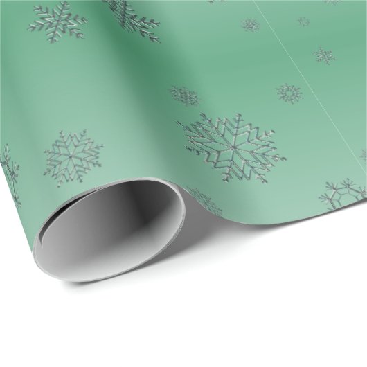 Winterschneeflocken Geschenkpapier (Rolleneckpunkt)