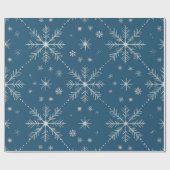 Winterschneeflocken Geschenkpapier (Flach)