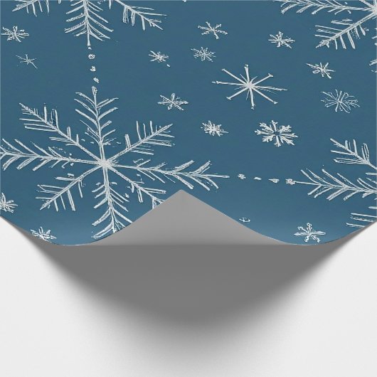 Winterschneeflocken Geschenkpapier (Ecke)