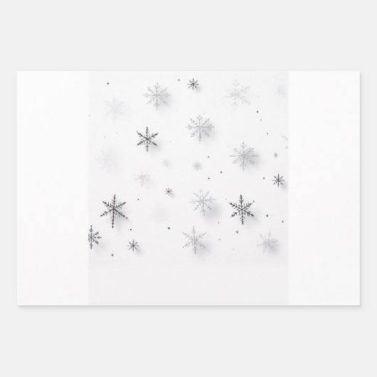 Winterschneeflocken Geschenkpapier Set (Vorderseite 2)