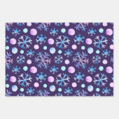 Winterschneeflocken Geschenkpapier Set (Vorderseite 2)