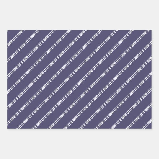 Winterschneeflocken Geschenkpapier Set (Vorderseite 3)