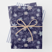 Winterschneeflocken Geschenkpapier Set (Beispiel)