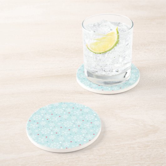 Winterschneeflocken Getränkeuntersetzer (Seite)