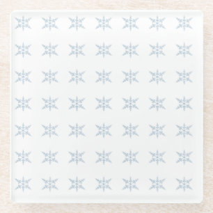 Winterschneeflocken Glasuntersetzer