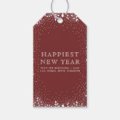 Winterschneeflocken glückliche Ferien Geschenkanhänger (Vorderseite)