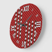 Winterschneeflocken Große Wanduhr (Winkel)