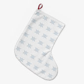 Winterschneeflocken Großer Weihnachtsstrumpf (Vorderansicht (hängend))