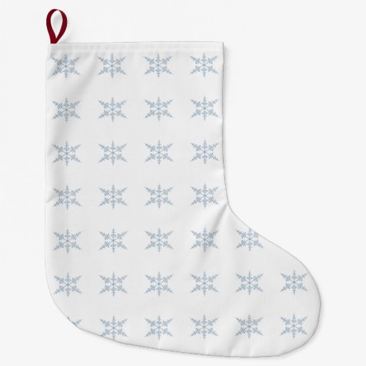 Winterschneeflocken Großer Weihnachtsstrumpf (Vorderseite)