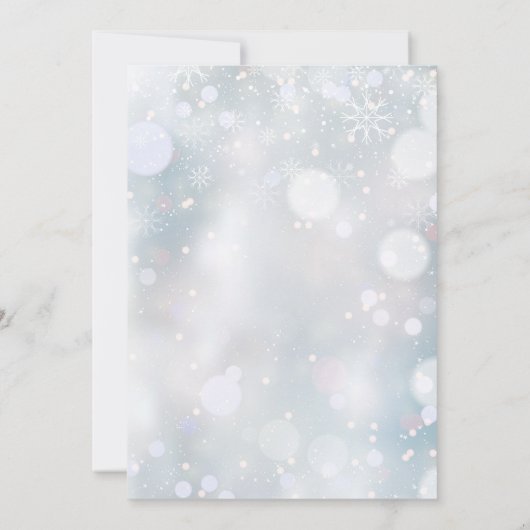 Winterschneeflocken Grüne Kinderdusche | Sprinkle Einladung (Rückseite)