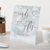 Winterschneeflocken Herz-Script-Karten und Geschen Sockelschild (In SItu)