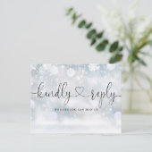 Winterschneeflocken Herzensskriptaufruf UAWG Einladungspostkarte (Stehend Vorderseite)