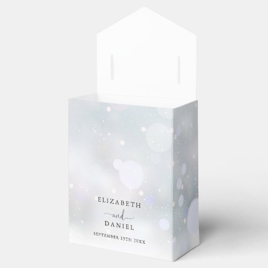 Winterschneeflocken Herzensskripte Hochzeit Geschenkschachtel (Geöffnet)