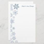 Winterschneeflocken Hochzeit Danke Letterhead Briefpapier (Vorne/Hinten)