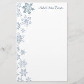 Winterschneeflocken Hochzeit Danke Letterhead Briefpapier (Vorderseite)