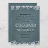 Winterschneeflocken Hochzeit Einladung (Vorne/Hinten)