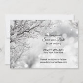 Winterschneeflocken Hochzeit RETTE UNSER DATUM | F Save The Date (Rückseite)