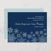Winterschneeflocken Hochzeit Sichern Sie die Datum Save The Date (Vorne/Hinten)