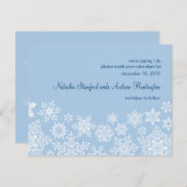 Winterschneeflocken Hochzeit Sichern Sie die Datum Save The Date (Vorne/Hinten)