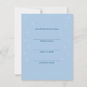 Winterschneeflocken Hochzeitkarte RSVP (Rückseite)