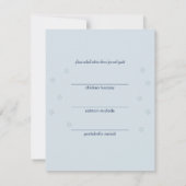 Winterschneeflocken Hochzeitkarte RSVP (Rückseite)