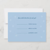 Winterschneeflocken Hochzeitkarte RSVP (Rückseite)
