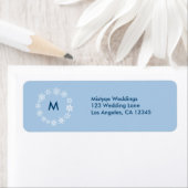 Winterschneeflocken Hochzeitrücksendesiegel (Insitu)