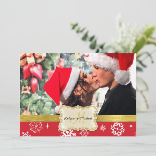 Winterschneeflocken Hochzeitsfeiern Einladung (Stehend Vorderseite)