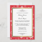 Winterschneeflocken Hochzeitsfeiern Einladung (Rückseite)