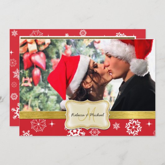 Winterschneeflocken Hochzeitsfeiern Einladung (Vorne/Hinten)