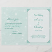 Winterschneeflocken-Hochzeitsprogramm (Vorderseite)