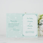 Winterschneeflocken-Hochzeitsprogramm (Stehend Vorderseite)