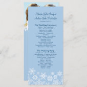 Winterschneeflocken Hochzeitsprogramm Foto Sake ha Programm (Vorne/Hinten)